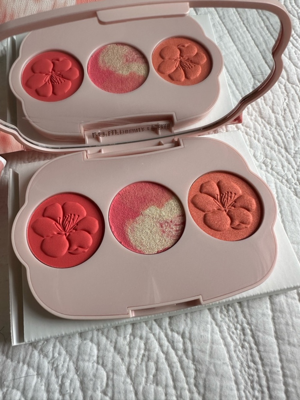R.E.M. Beauty Wicked Cherry Blossom Blush Palette .